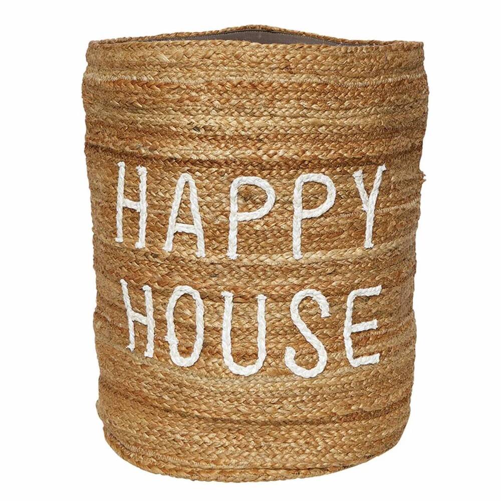 NEW SANTA BARBARA DESIGN STUDIO happy house jute basket in natural
